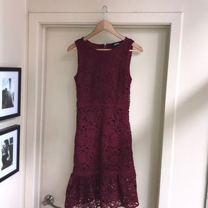 Lulus Maroon MIDI Dress